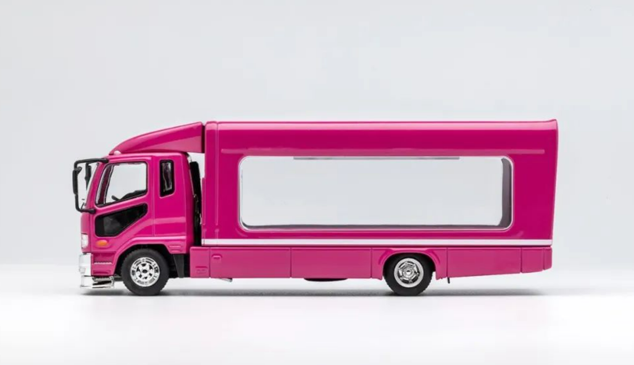 1/64 GCD Mitsubishi Fuso (Pink) Transportation Truck Diecast Model