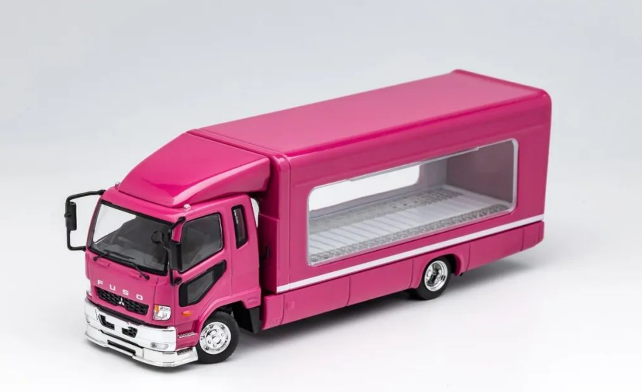 1/64 GCD Mitsubishi Fuso (Pink) Transportation Truck Diecast Model