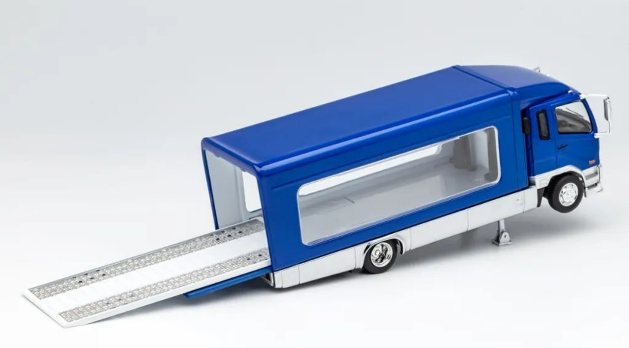 1/64 GCD Mitsubishi Fuso (Blue) Transportation Truck Diecast Model