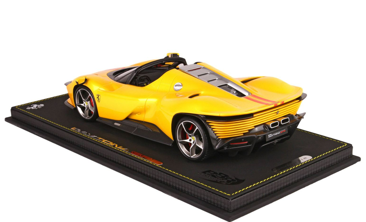 1/18 BBR Ferrari Daytona SP3 Icon Series (Three-Layer Yellow And Red Stripes) Resin Car Model Limited 48 Pieces