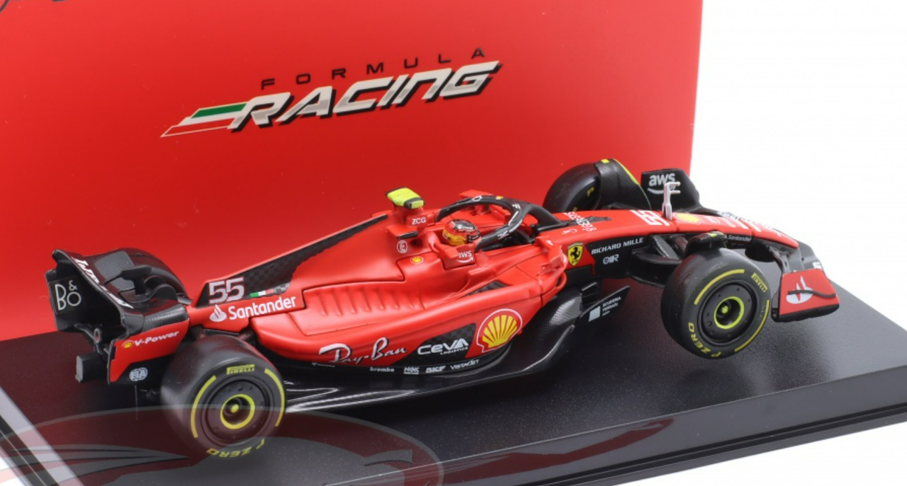 1/43 BBurago 2023 Formula 1 Carlos Sainz Jr. Ferrari SF-23 #55 Car Model Elite Edition