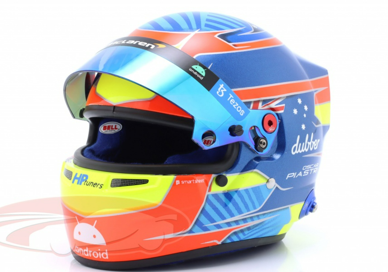 1/2 Bell 2023 Formula 1 Oscar Piastri #81 McLaren Helmet Model