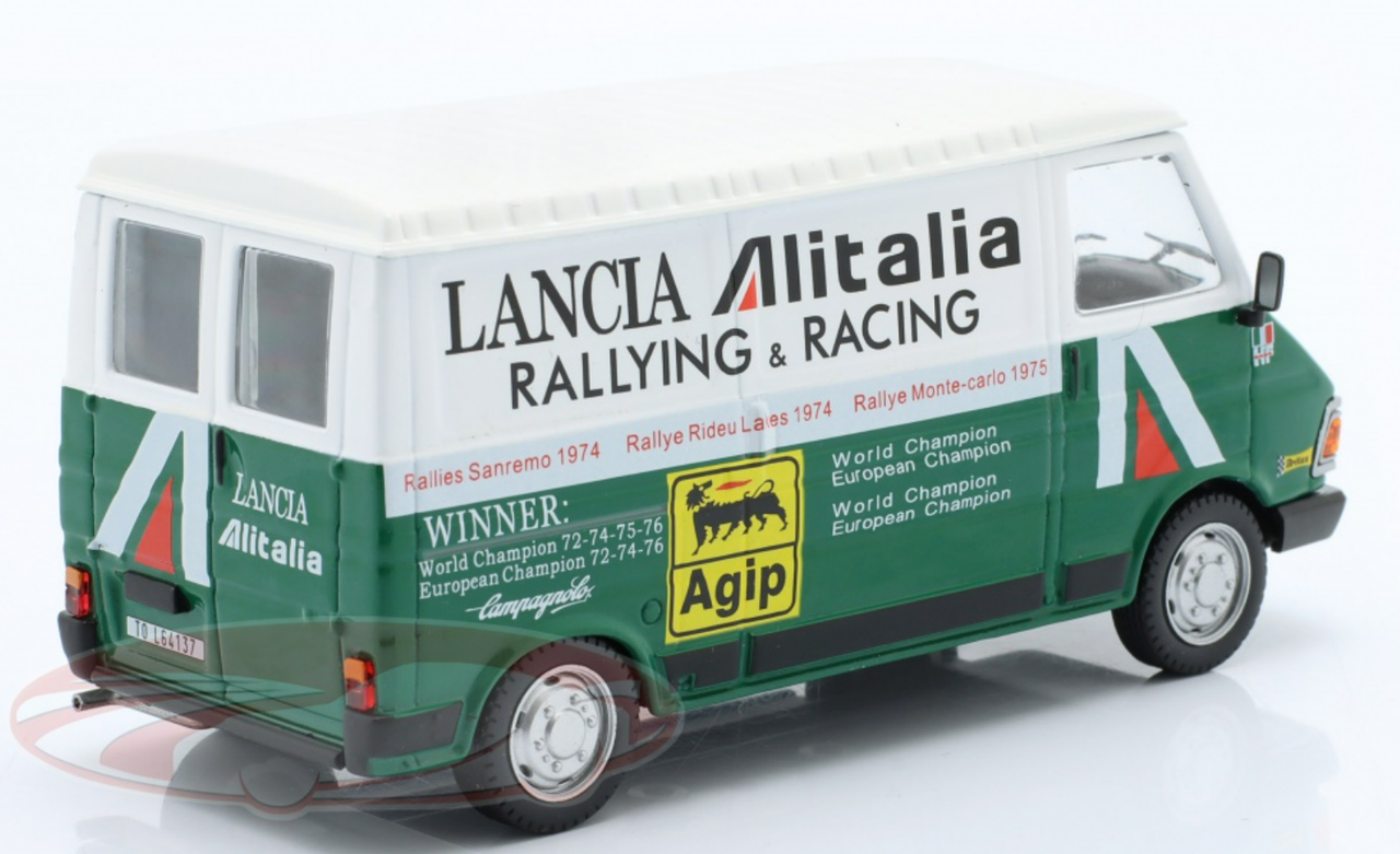 1/43 Ixo 1974 Fiat 242 Van Alitalia Lancia Rallye Service Car Model