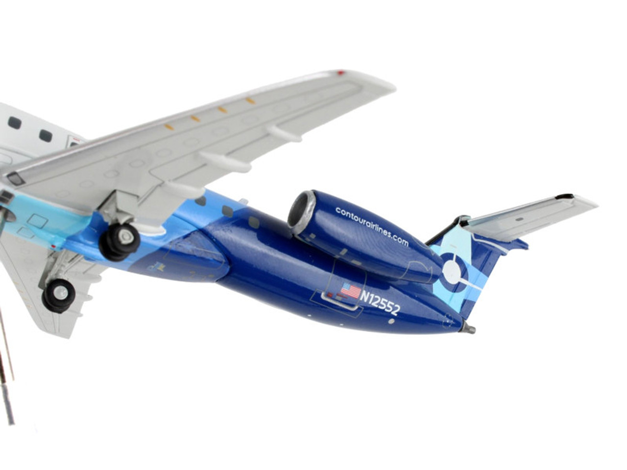 Embraer ERJ-145 Commercial Aircraft "Contour Airlines" White and Blue "Gemini 200" Series 1/200 Diecast Model Airplane by GeminiJets