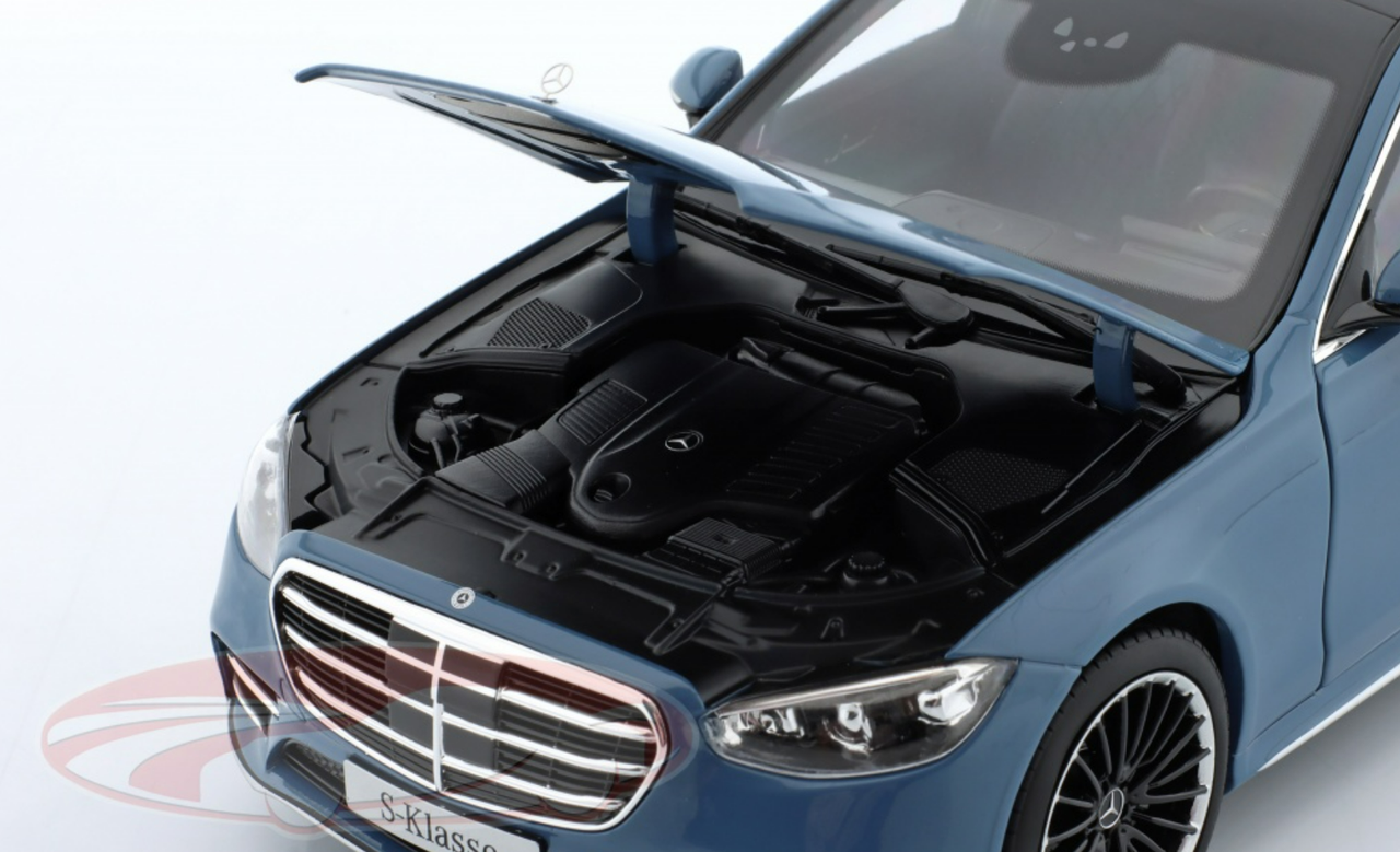 1/18 Dealer Edition 2020 Mercedes-Benz S-Class (V223) (Manufaktur Vintage  Blue) Diecast Car Model 