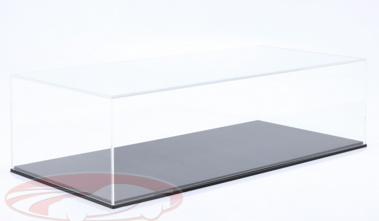 1/8 High Quality Acrylic Display Case Stuttgart with Carbon Fiber Base Plate (car models NOT included)