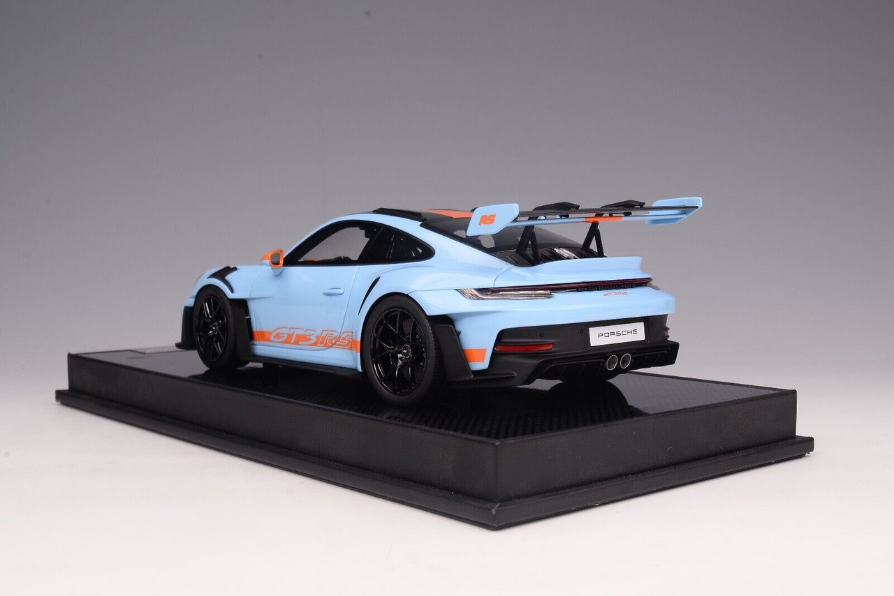 1/18 TP Timothy & Pierre Porsche 911 992 GT3 RS Weissach Package (Gulf with Black Wheels) Resin Car Model Limited 50 Pieces
