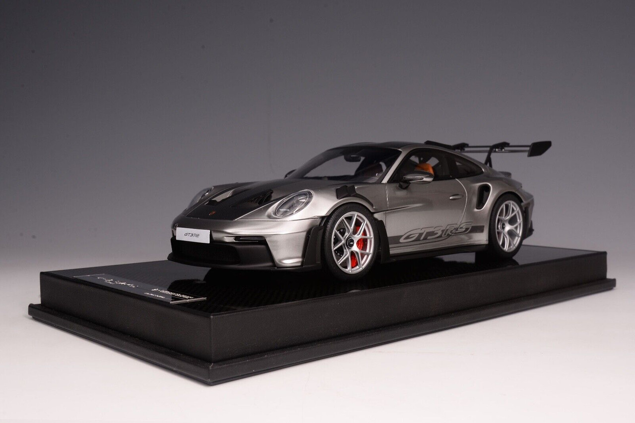 1/18 TP Timothy & Pierre Porsche 911 992 GT3 RS Weissach Package (Tungsten Silver) Resin Car Model Limited 40 Pieces