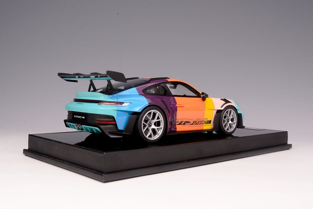 1/18 TP Timothy & Pierre Porsche 911 992 GT3 RS Weissach Package (Paul Smith Theme Rainbow Color) Resin Car Model Limited 40 Pieces