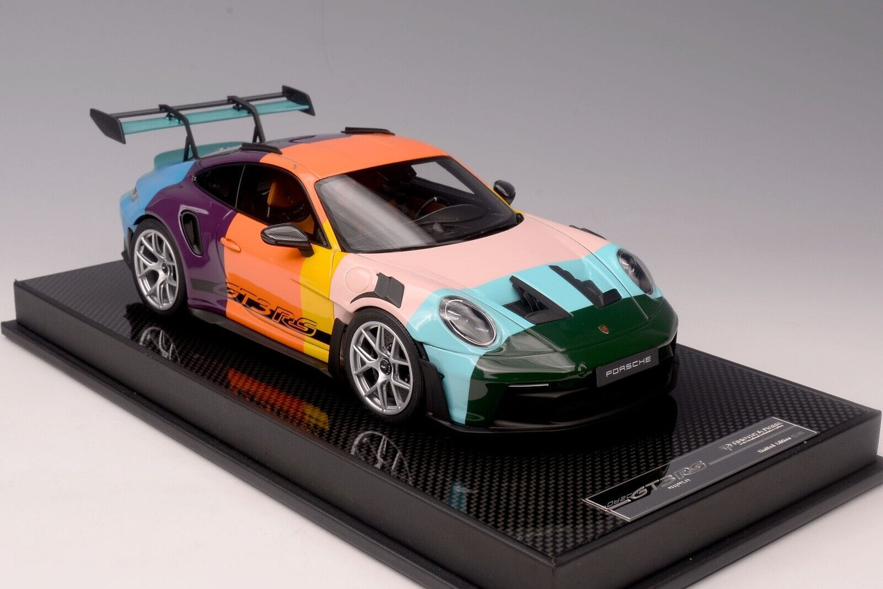 1/18 TP Timothy & Pierre Porsche 911 992 GT3 RS Weissach Package (Paul Smith Theme Rainbow Color) Resin Car Model Limited 40 Pieces