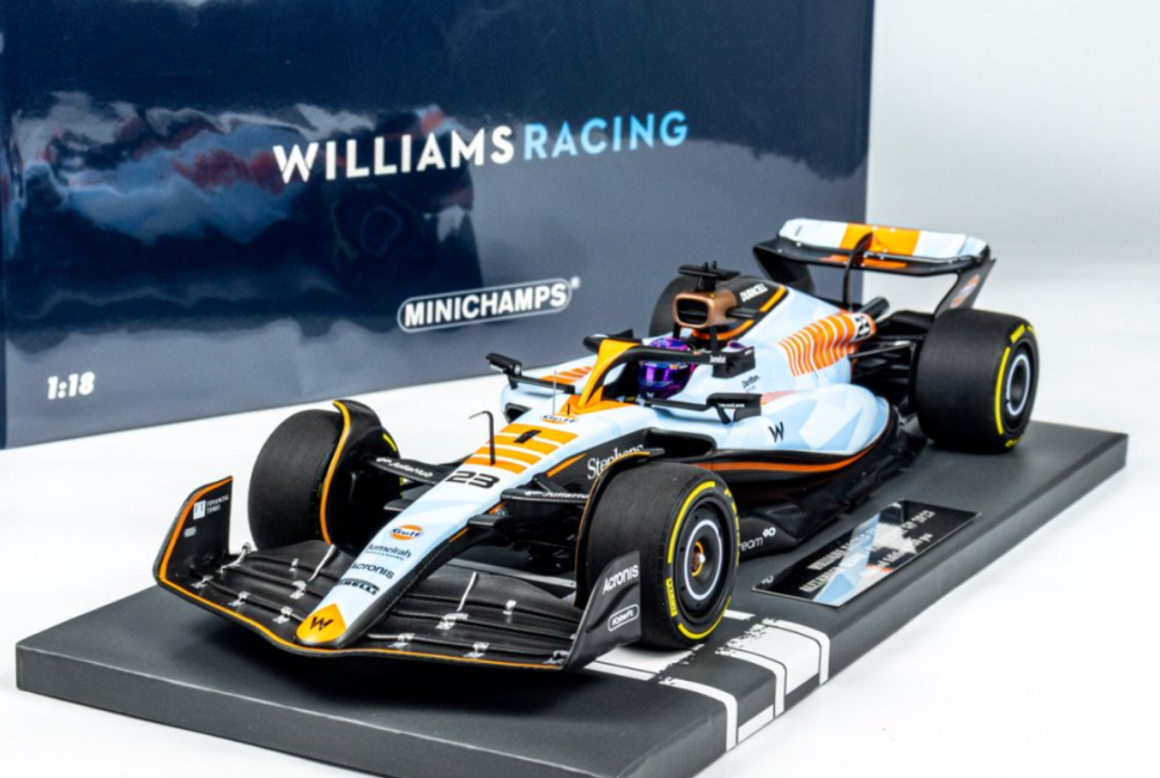 1/18 Minichamps 2023 Formula 1 Williams Racing FW45 Alex Albon Singapore GP Car Model