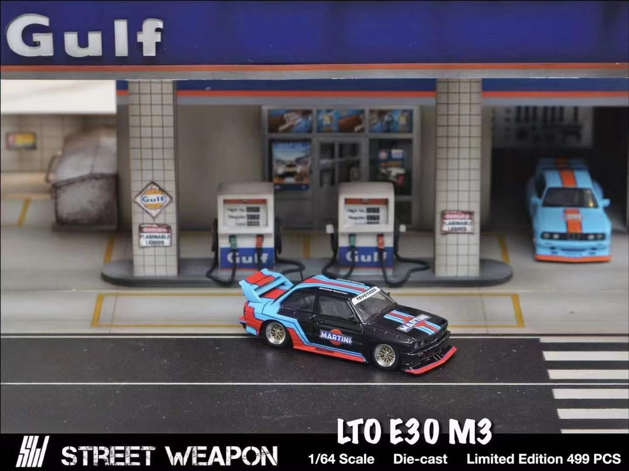 1/64 SW LTO BMW E30 M3 (Martini) Diecast Car Model - LIVECARMODEL.com