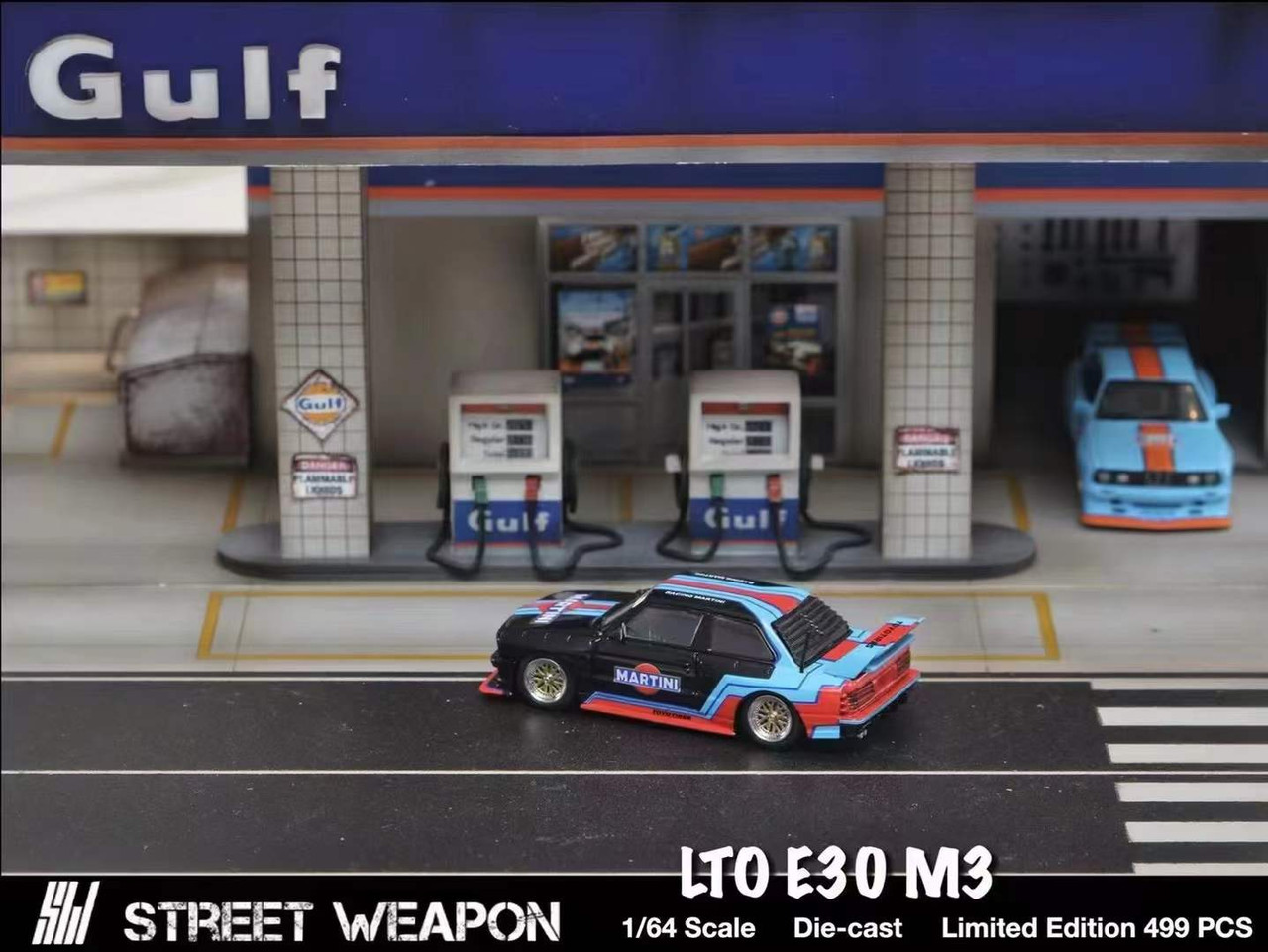 1/64 SW LTO BMW E30 M3 (Martini) Diecast Car Model - LIVECARMODEL.com