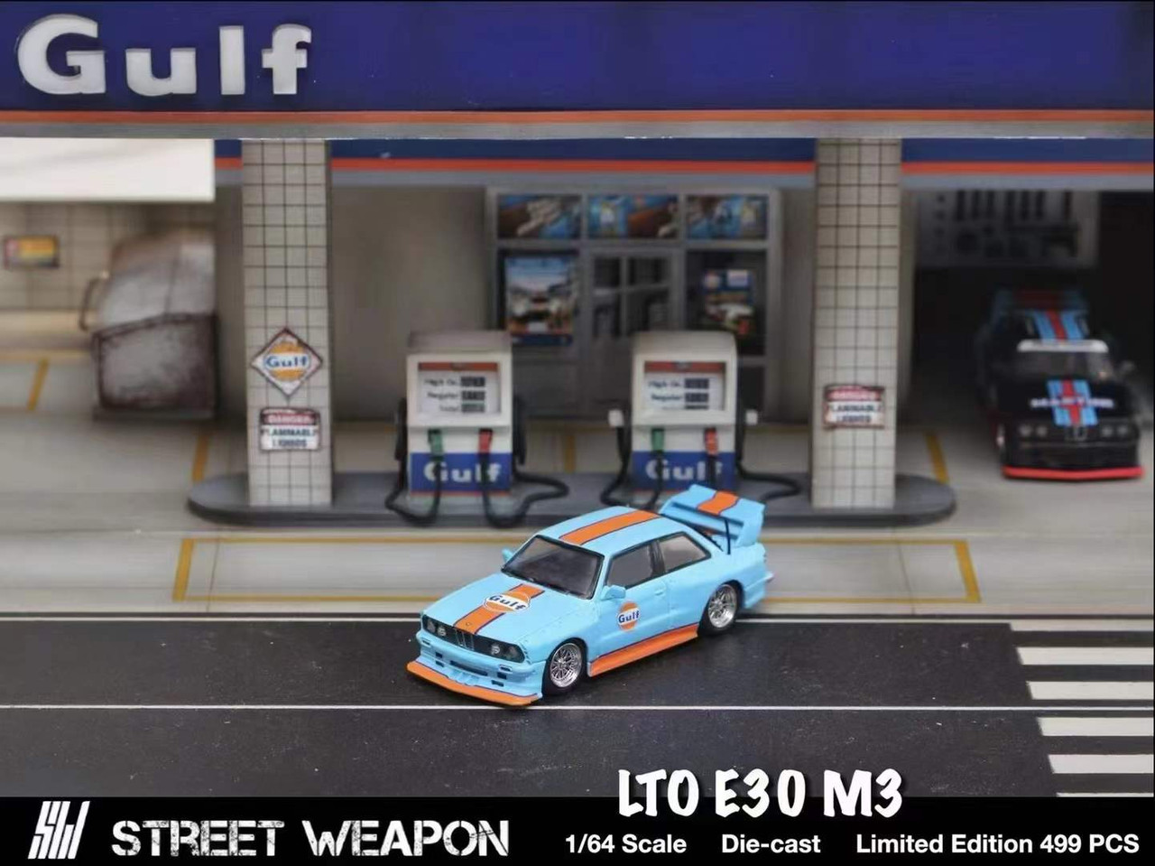 SW 1/64  E30 M3 LTO 7-ELEVEN 限定ミニカー 1/64 SW LTO BMW E30 M3 (Gulf) Diecast Car Model - LIVECARMODEL.com