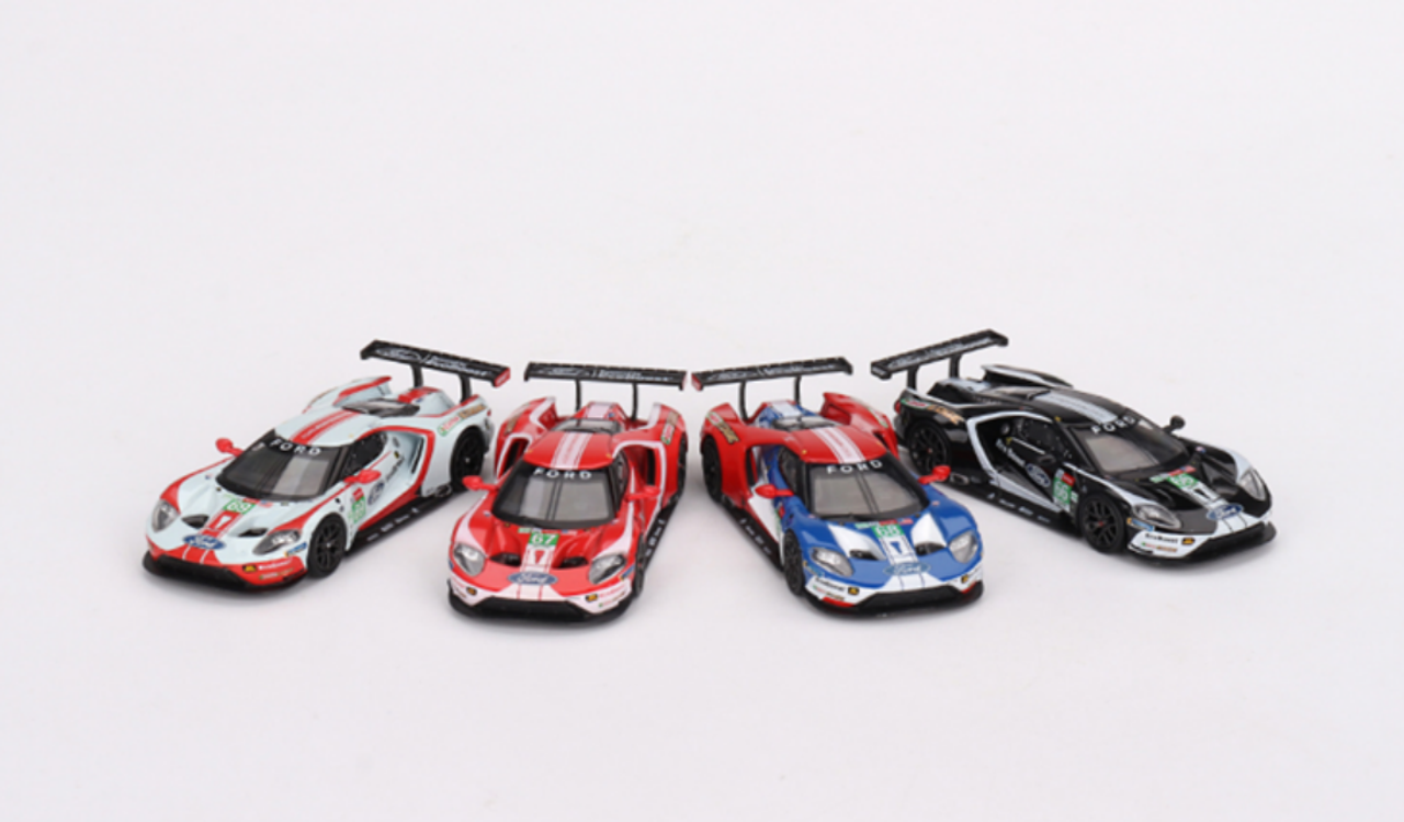 ミニカー MINI GT Ford LMGTE Pro 1/64 Mini GT Ford GT LMGTE PRO 2019 24 Hrs of Le Mans 4 Cars