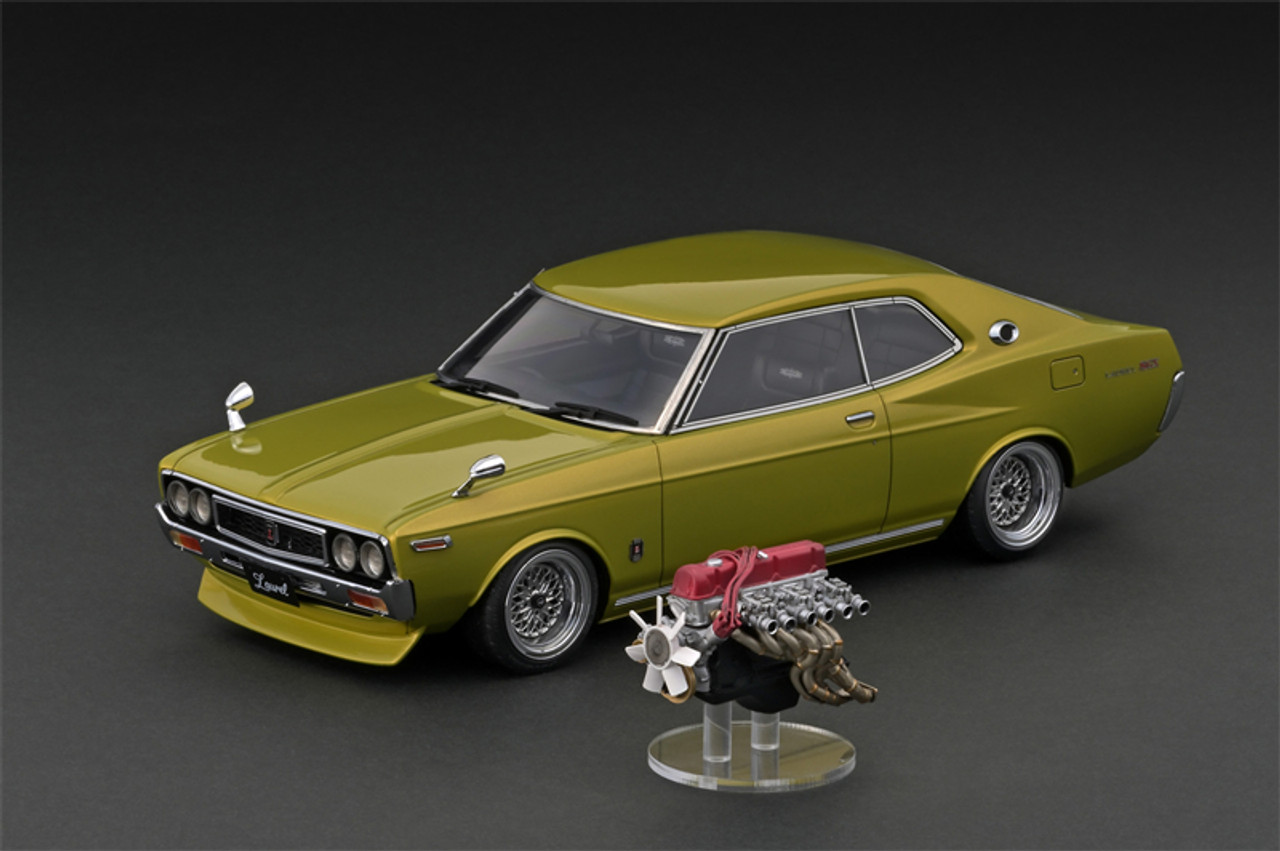 1/18 Ignition Model Nissan Laurel 2000SGX (C130) Green with L28 Engine  Resin Car Model