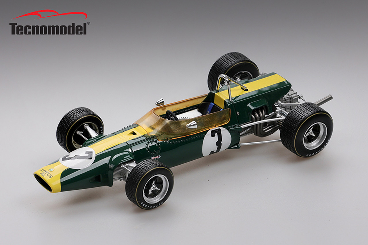 1/18 Tecnomodel Lotus 48 1967 F2 Spain GP Winner 1967 Car #3 Jim Clark Resin Car Model