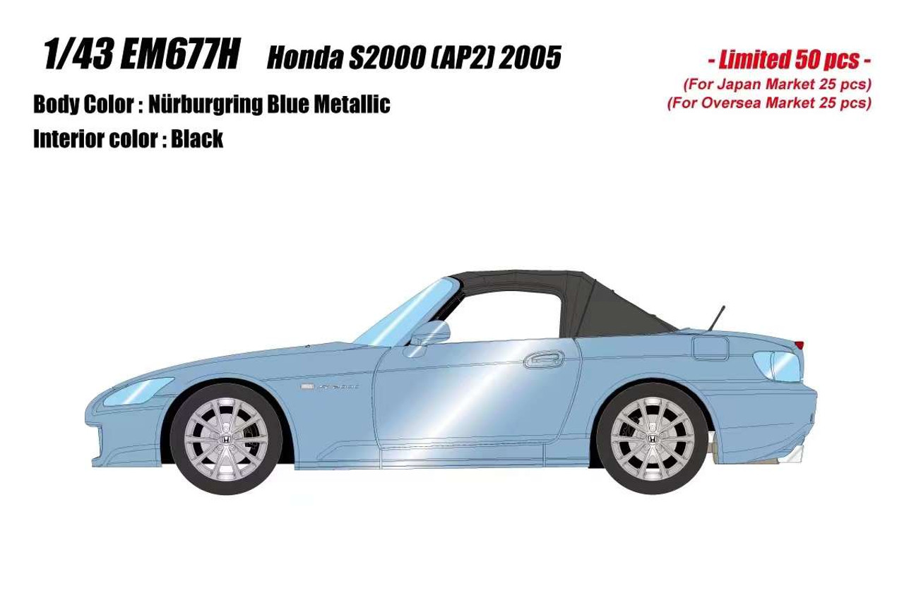1/43 Makeup 2005 Honda S2000 (AP2) (Nurburgring Blue Metallic) Car Model