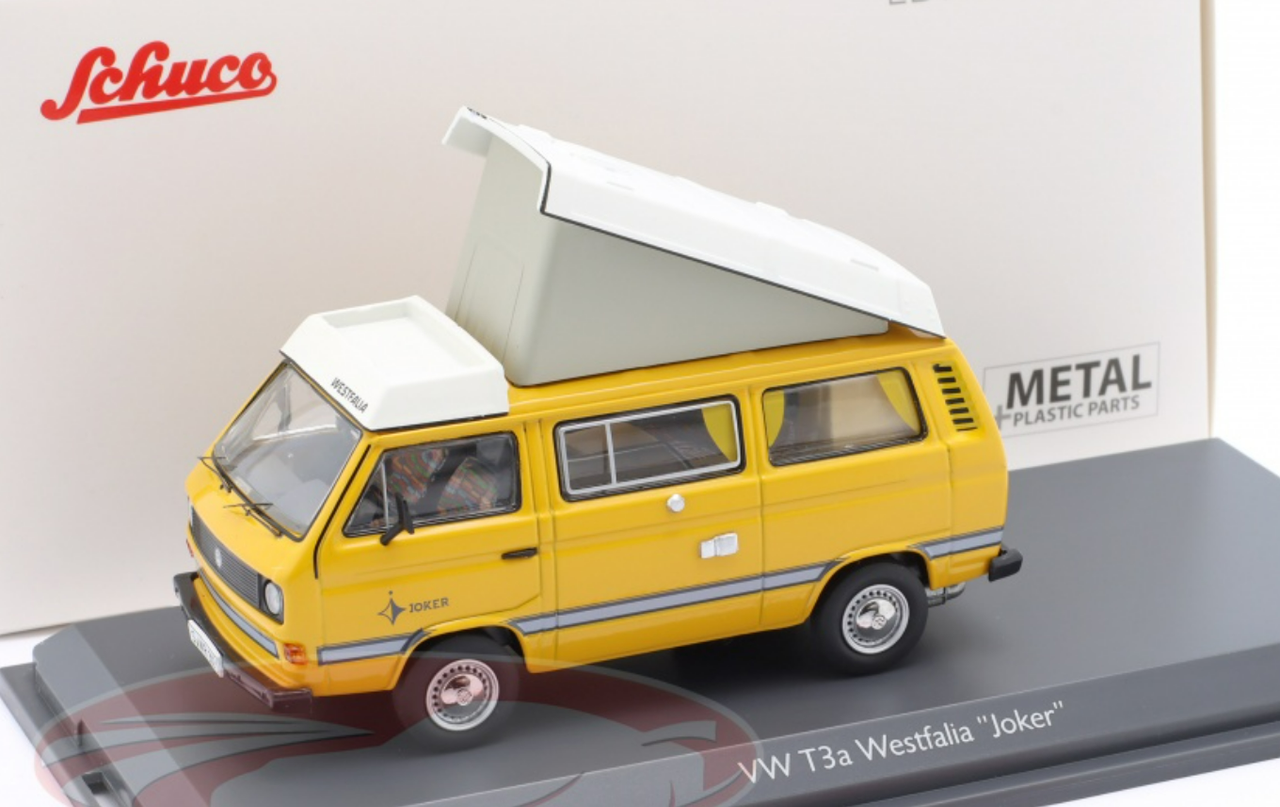 1/43 Schuco Volkswagen VW T3a Westfalia Joker with Removable Folding Roof (Yellow) Car Model