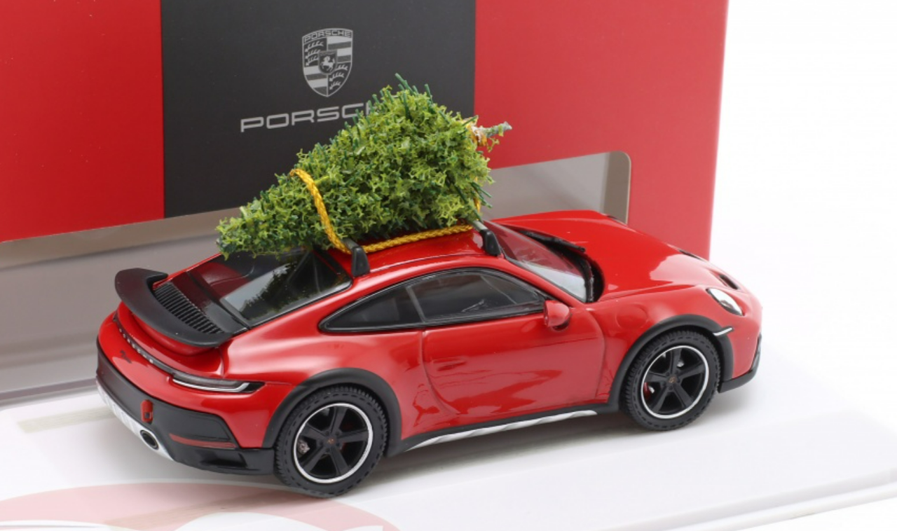 1/43 Dealer Edition 2023 Porsche 911 Dakar Christmas Edition (Carmine Red) Car Model