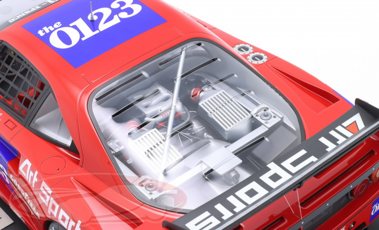 1/8 HC Models 1990 Ferrari F40 LM #40 9th Lime Rock IMSA 0123 Art Sports Jean-Pierre Jabouille, Eric van de Poele Car Model