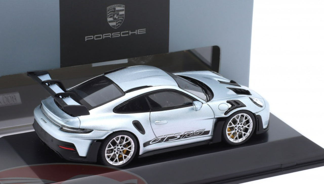 1/43 Dealer Edition 2023 Porsche 911 (992) GT3 RS (Azzuro Thetys Silver Blue Metallic) Car Model