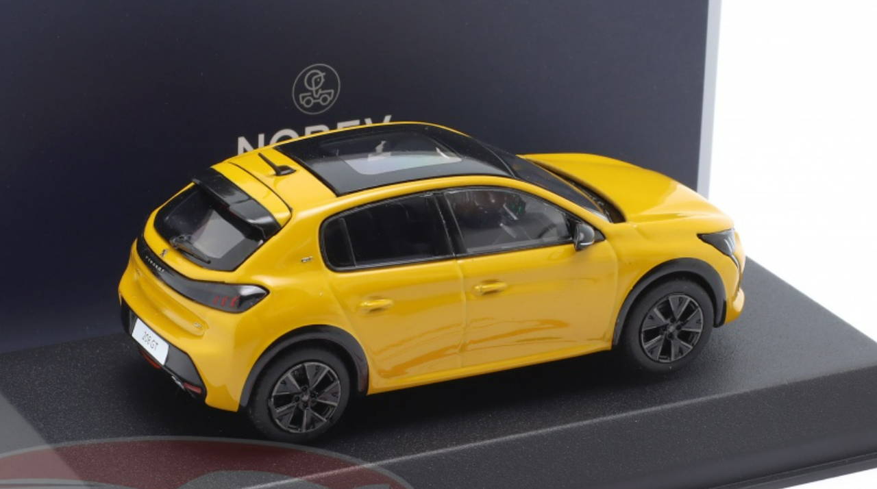 1/43 Norev 2022 Peugeot 208 GT Pack (Faro Yellow) Car Model