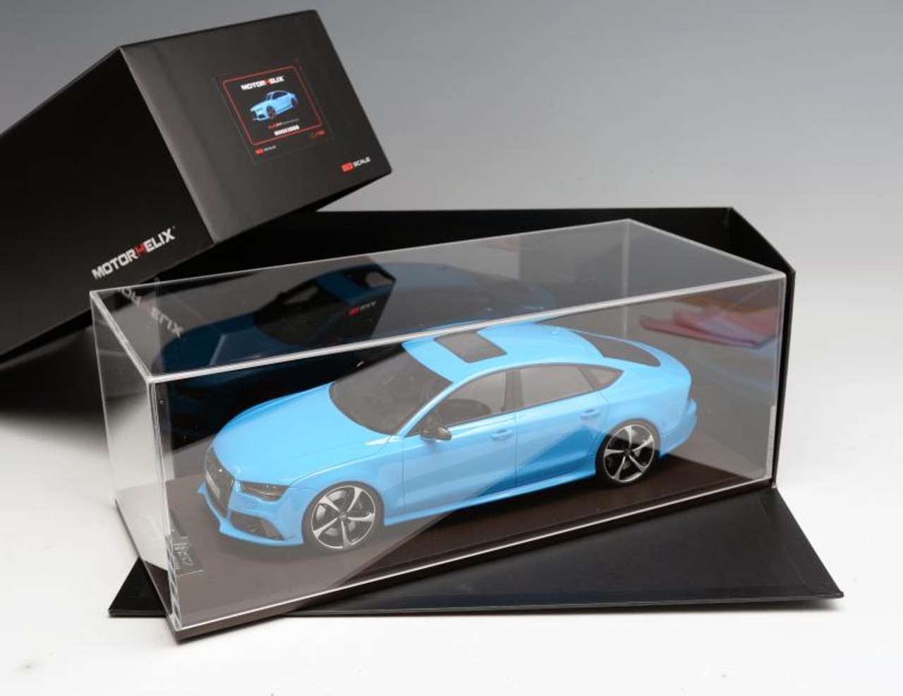 1/18 Motorhelix Audi RS7 (Baby Blue) Resin Car Model Limited 99