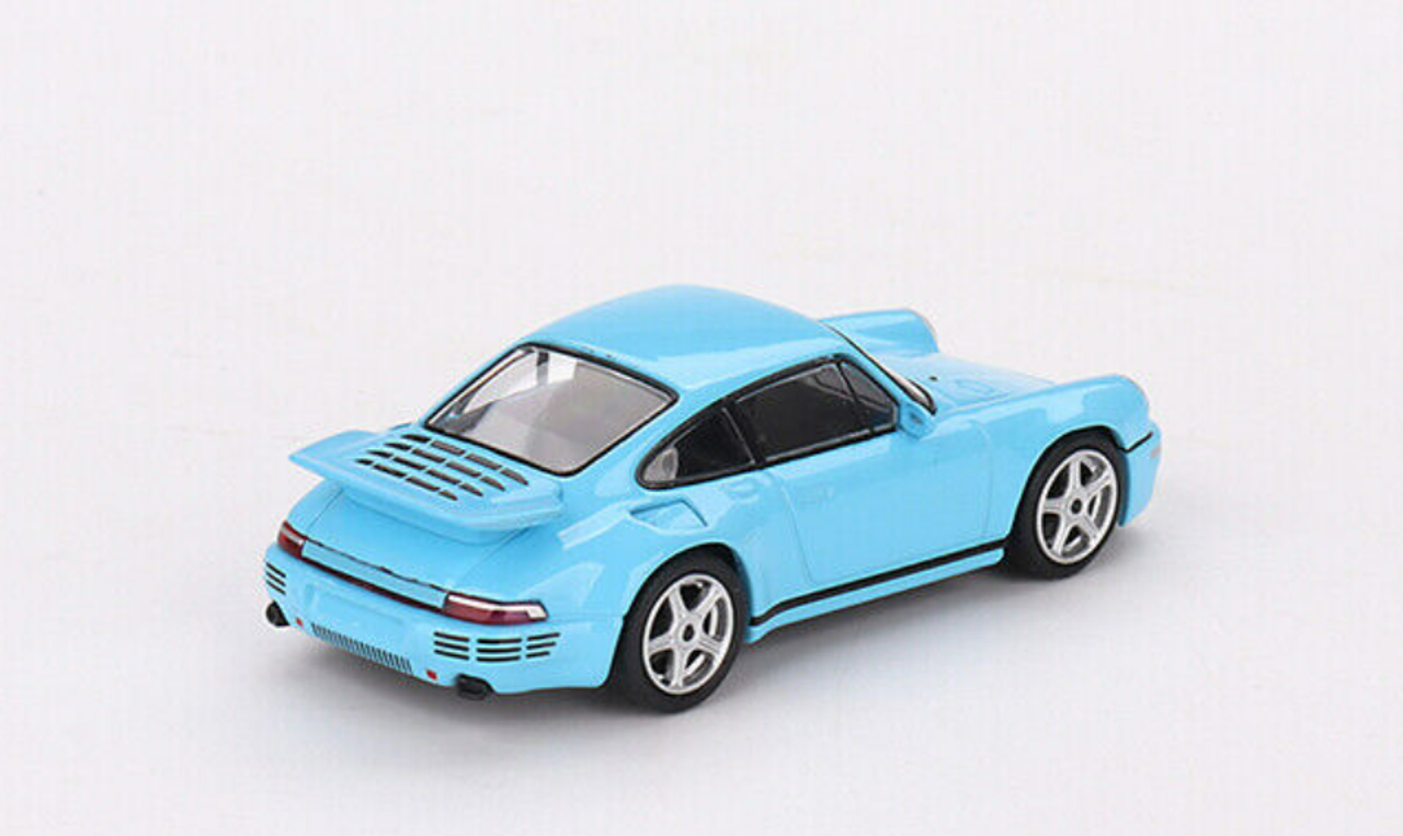 1/64 Mini GT Porsche 911 RUF CTR Anniversary Bayrisch Himmelblau Blue Diecast Car Model