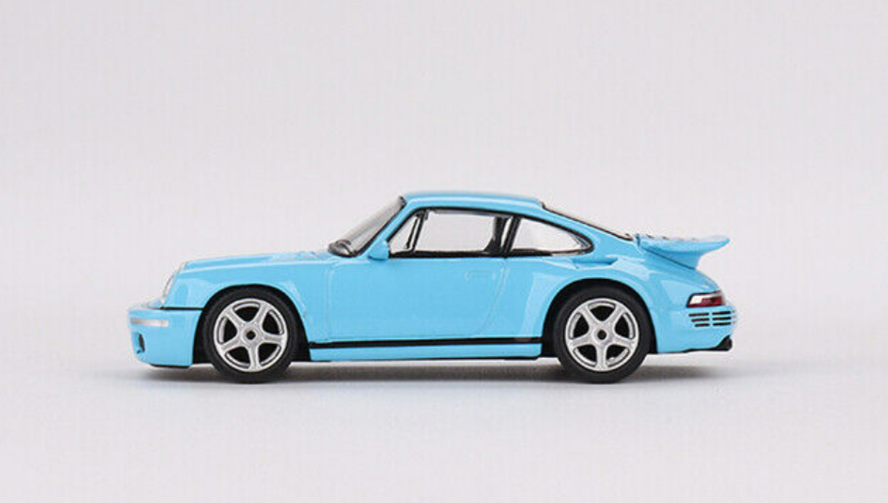 1/64 Mini GT Porsche 911 RUF CTR Anniversary Bayrisch Himmelblau Blue Diecast Car Model