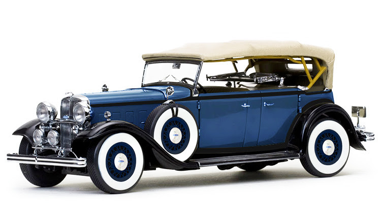 1/18 Sunstar 1932 Ford Lincoln KB Top Up (Blue) Diecast Car Model