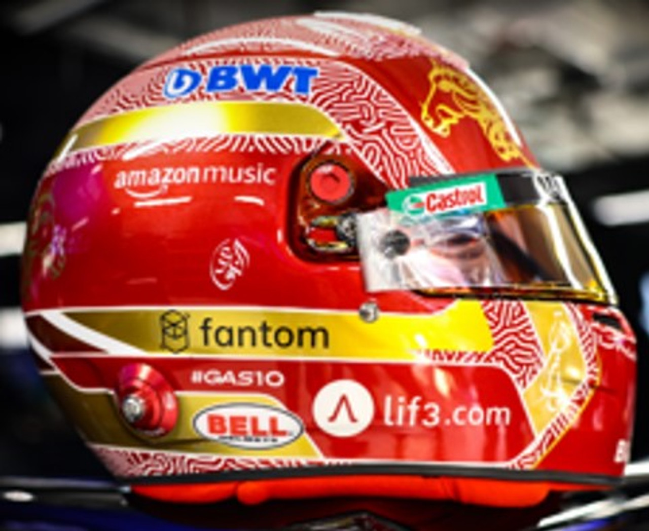 1/5 Spark BWT Alpine F1 Team Pierre Gasly Qatar GP 2023 Formula 1 Helmet Model