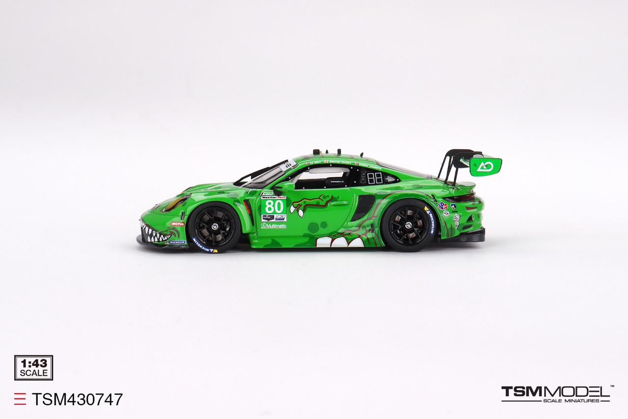 1/43 TSM Porsche 911 GT3 R #80 GTD AO Racing 2023 IMSA Sebring 12 Hrs Resin Car Model