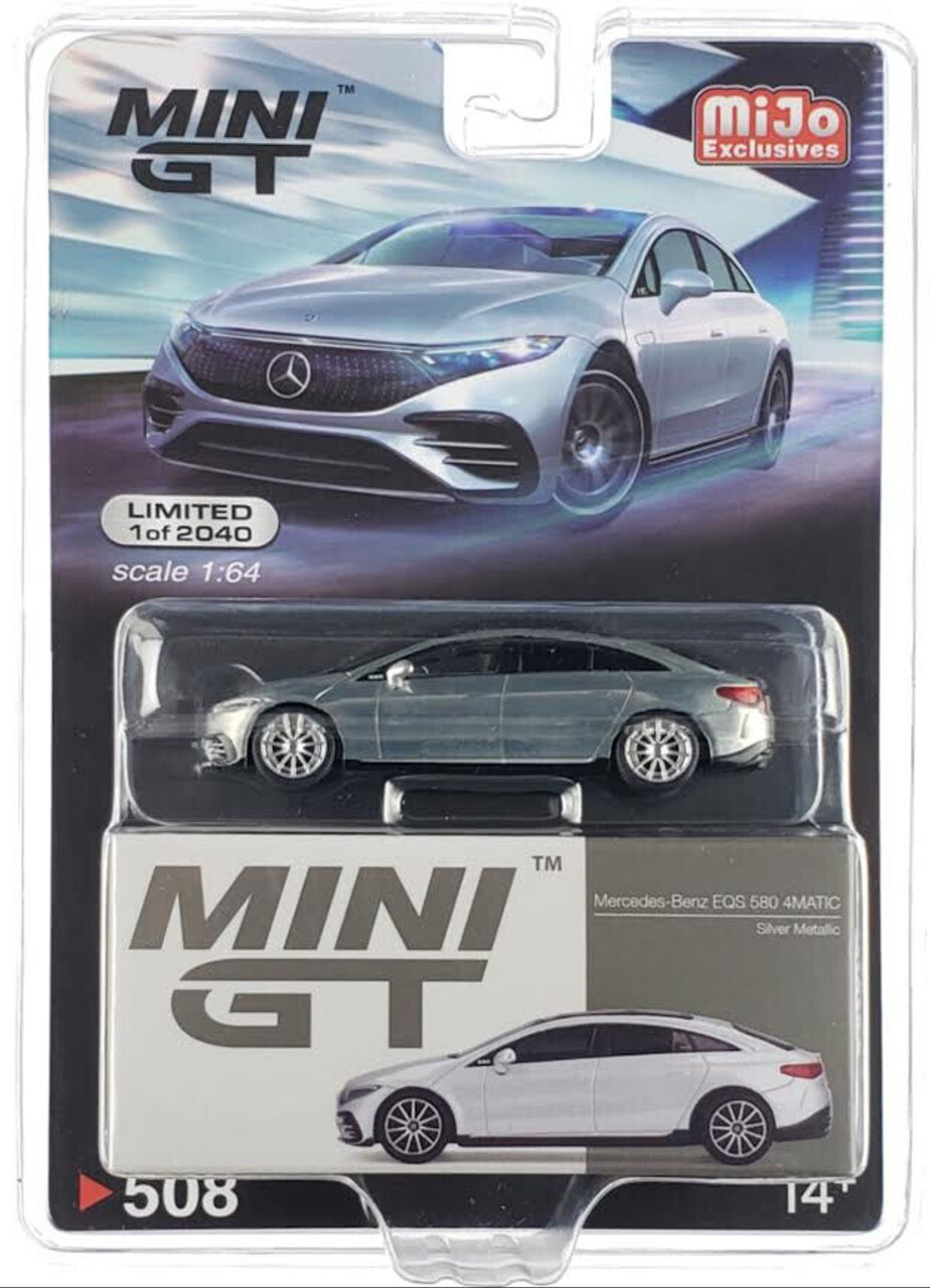 CHASE CAR 1/64 Mini GT Mercedes-Benz EQS 580 4MATIC (Chrome Silver) (RHD) Diecast Car Model