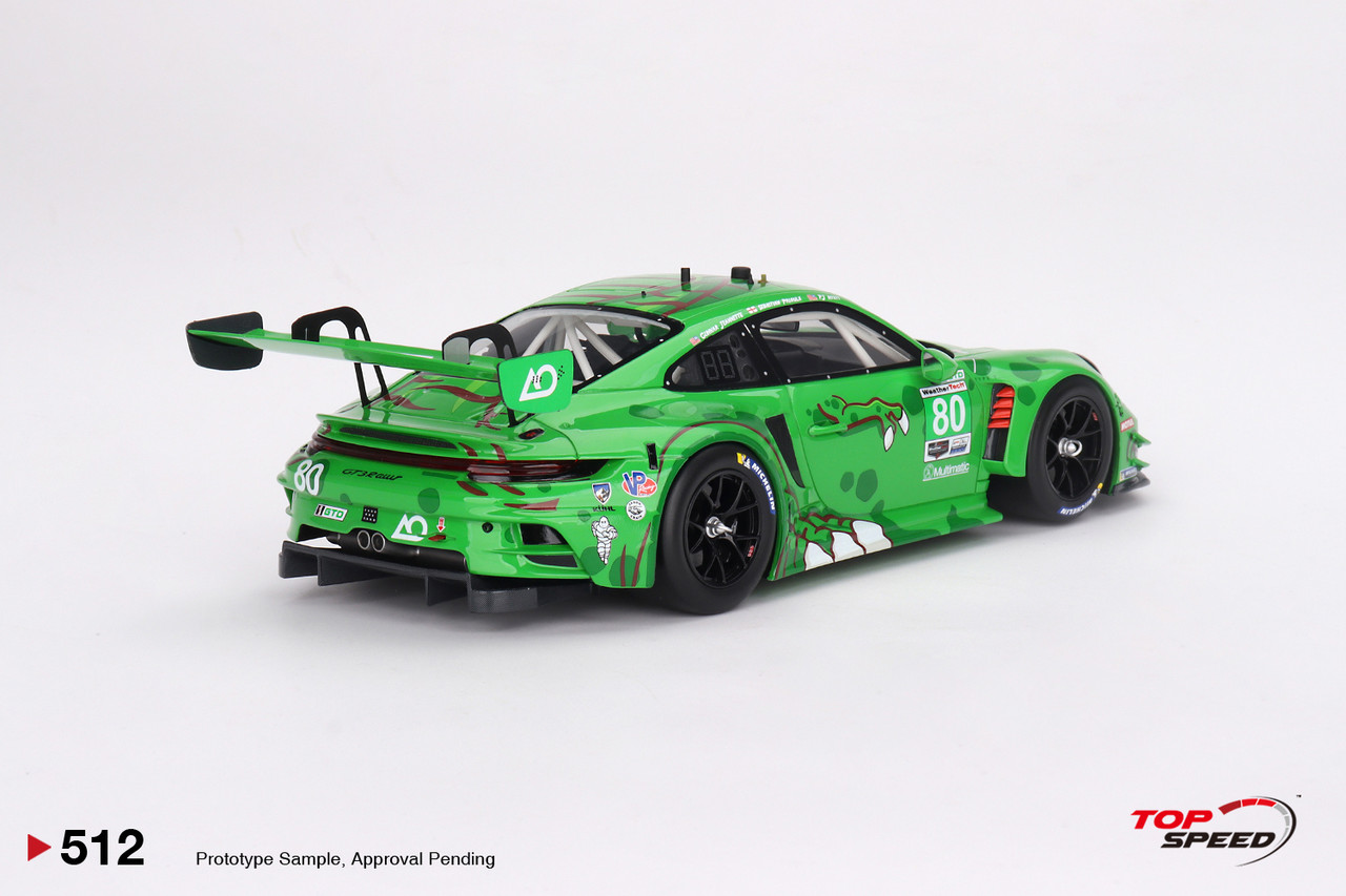 1/18 Top Speed Porsche 911 GT3 R #80 AO Racing IMSA 2023 Sebring 12 Hrs GTD Car Model