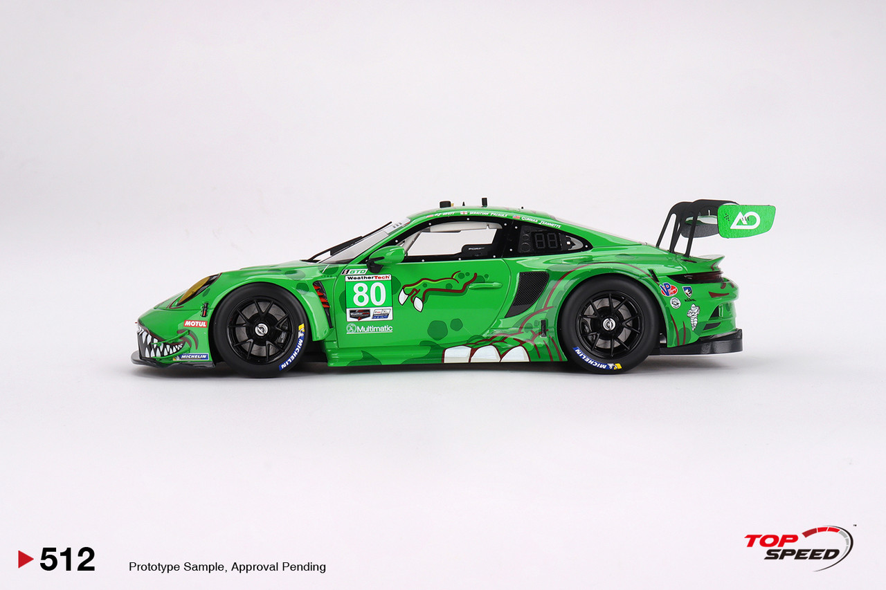 1/18 Top Speed Porsche 911 GT3 R #80 AO Racing IMSA 2023 Sebring 12 Hrs GTD Car Model