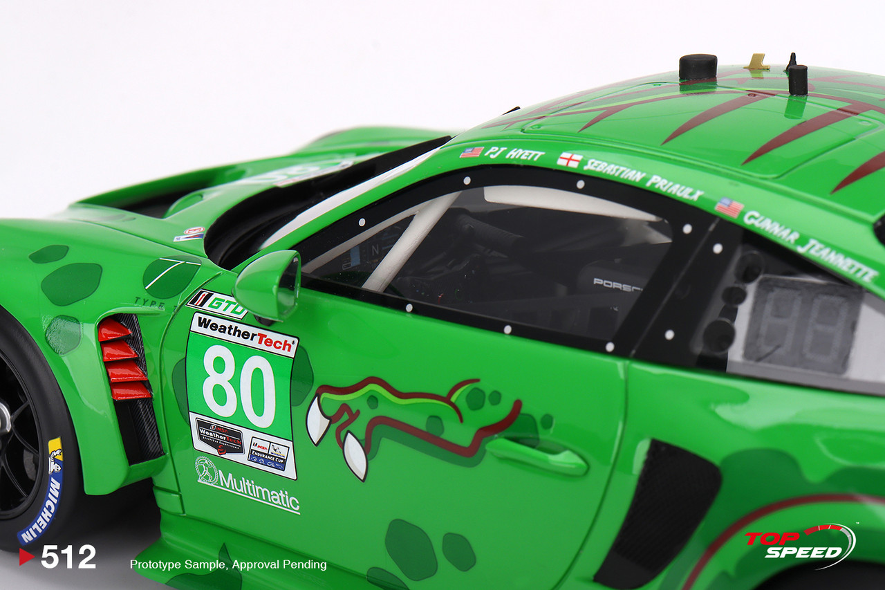 1/18 Top Speed Porsche 911 GT3 R #80 AO Racing IMSA 2023 Sebring 12 Hrs GTD  Car Model