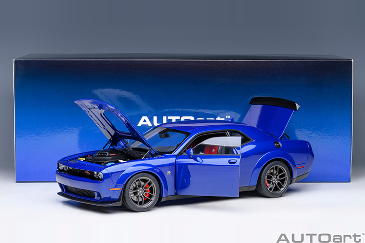 1/18 AUTOart 2022 Dodge Challenger R/T Scat Pack Widebody (Indigo Blue) Car Model