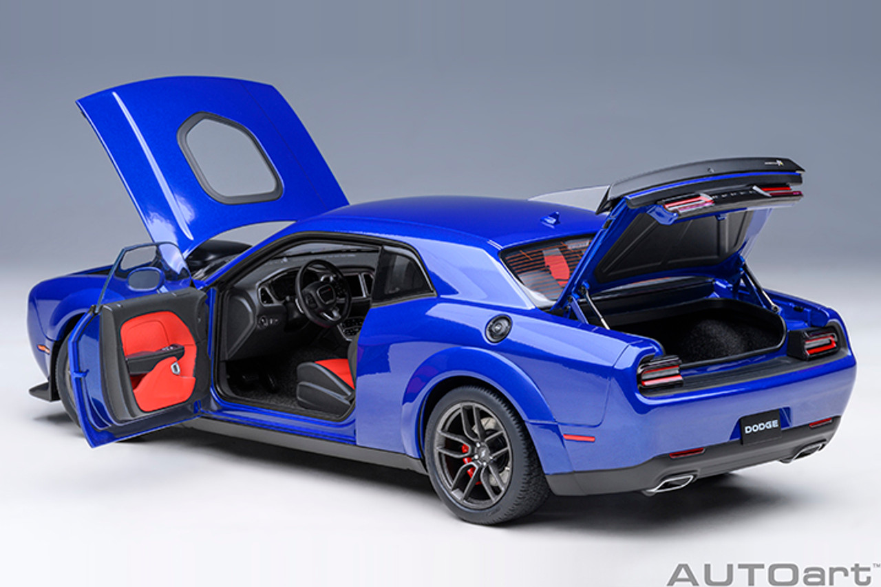 1/18 AUTOart 2022 Dodge Challenger R/T Scat Pack Widebody (Indigo Blue) Car  Model