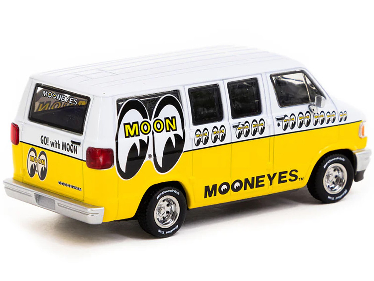 1/64 Tarmac Works Dodge Van Mooneyes (Yellow) Diecast Car Model