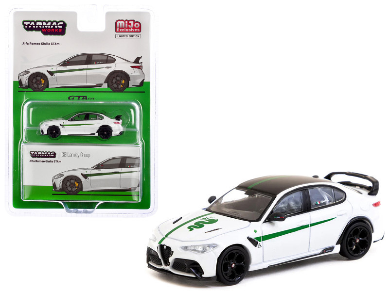 1/64 Tarmac Works Alfa Romeo Giulia GTAm (White & Green) Diecast