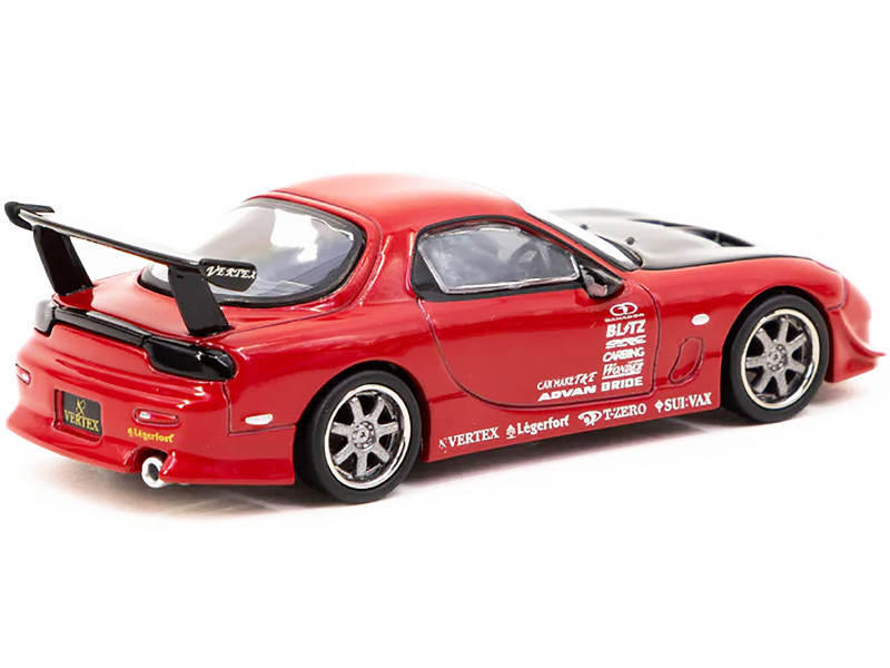 1/64 Tarmac Works VERTEX Mazda RX-7 FD3S (Red) Diecast Car Model