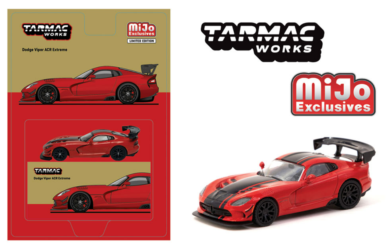 1/64 Tarmac Works Dodge Viper ACR Extreme (Red) Diecast Car Model