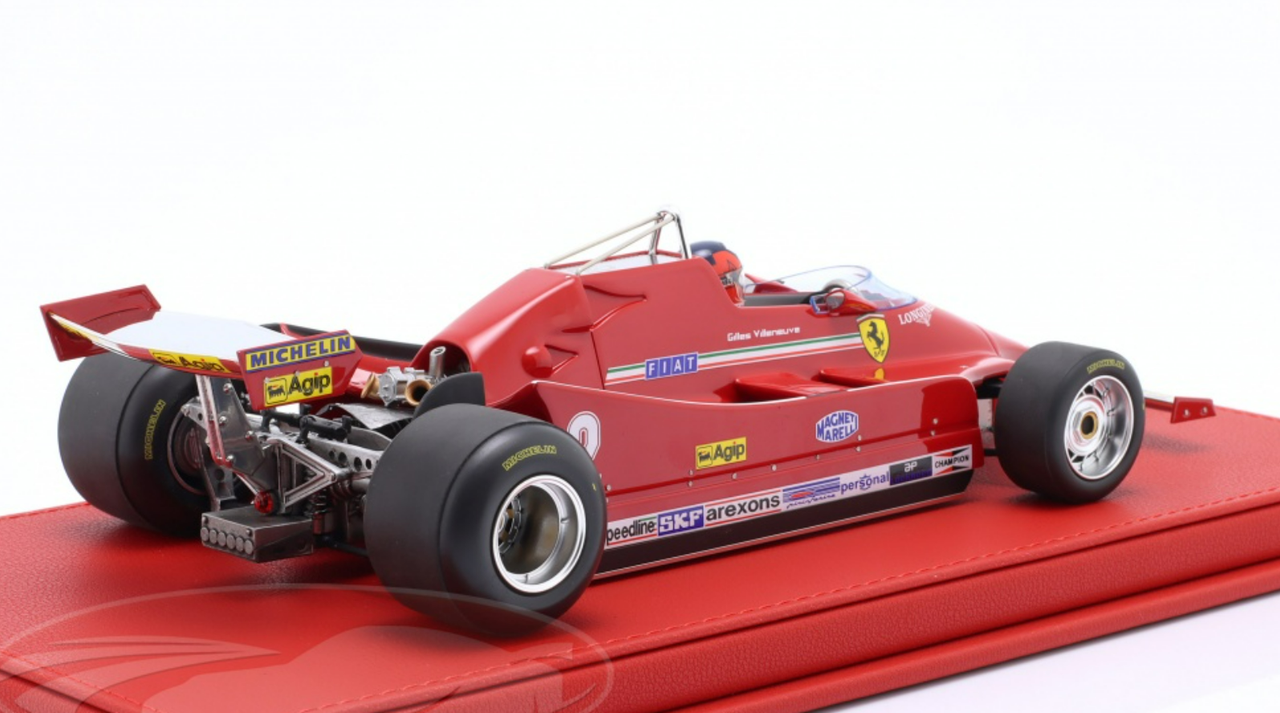 1/18 GP Replicas 1980 Formula 1 Gilles Villeneuve Ferrari 126C #2 Practice Italian GP Car Model