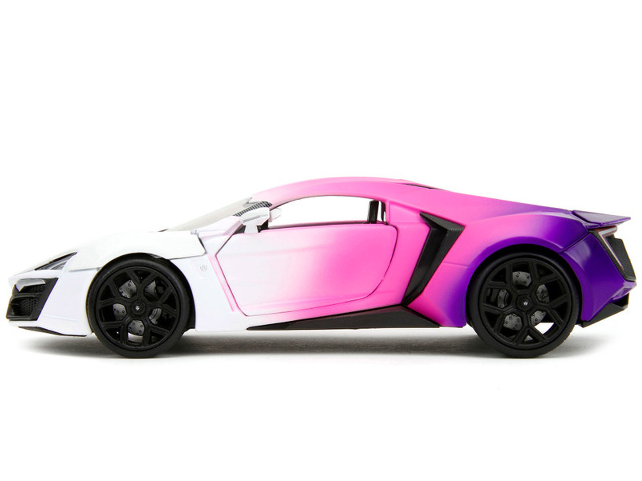 Lykan Hypersport White Pink and Purple Gradient "Pink Slips" Series 1/24 Diecast Model Car by Jada