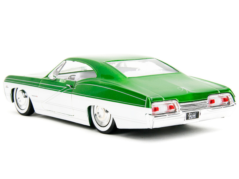 1967 Chevrolet Impala SS Green Metallic and White with White