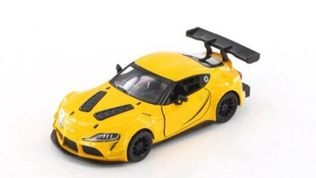 1/36 Kinsmart Toyota GR Supra Racing Concept (Yellow) Diecast Car Model (new no retail box)
