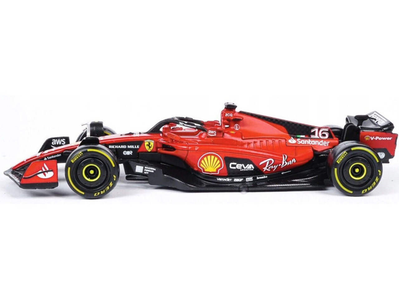 Ferrari SF-23 #16 Charles Leclerc "Formula One F1 World Championship" (2023) "Formula Racing" Series 1/43 Diecast Model Car by Bburago