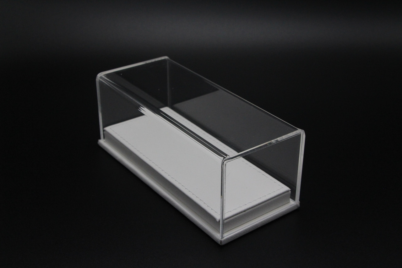 1/43 Acrylic w/ White Leather Base Diecast Car Model Display Case