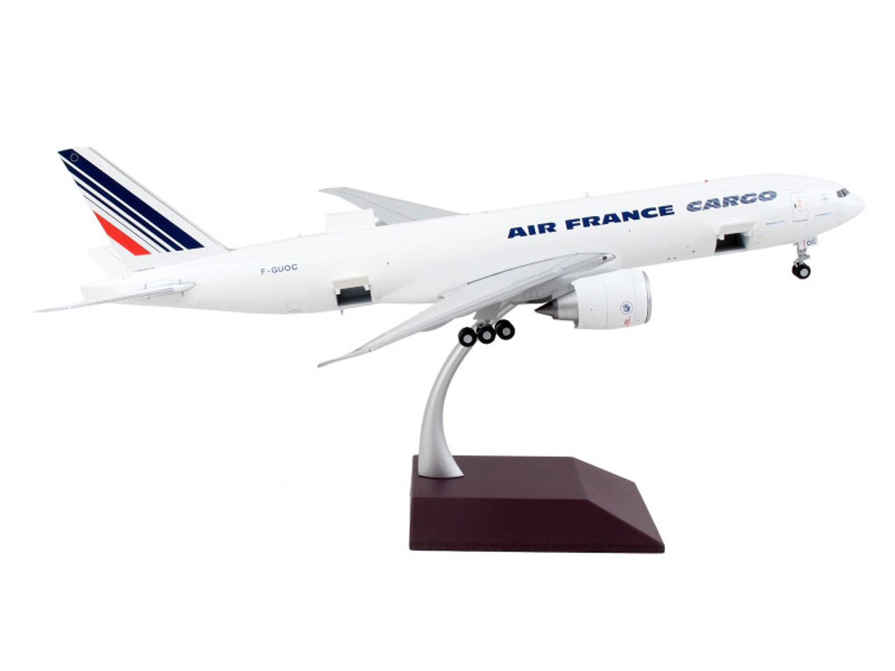 Boeing 777F Commercial Aircraft "Air France Cargo" White with Striped Tail "Gemini 200 - Interactive" Series 1/200 Diecast Model Airplane by GeminiJets